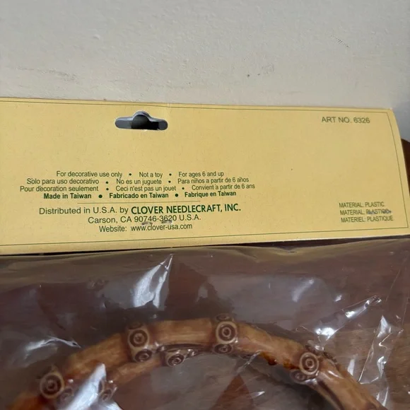 Set of 2 vintage faux bamboo bag handles - Picture 6 of 8